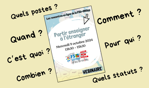 Questions et affiches Webinaire Partir enseigner à l'étranger