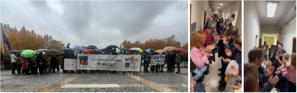 Photo du rassemblement des grévistes au LFMadrid Espagne le lundi 25 novembre 2024