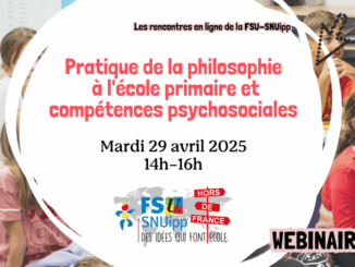 Affiche Pratique de la philosophie à l'école, Edwige Chirouter