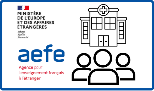 Logos MEAE AEFE, personnels, santé