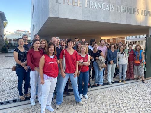 Photo 🇵🇹 L.F. C.Lepierre de Lisbonne : rassemblement des grévistes