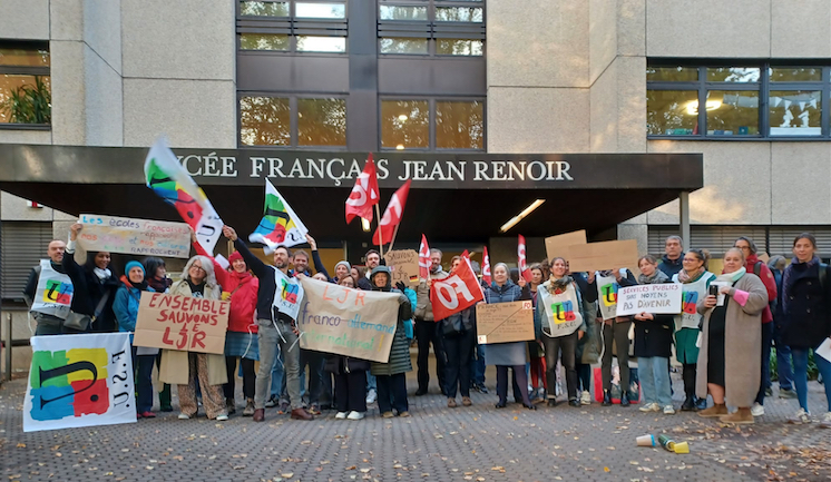 Photo 🇩🇪 L.F. J.Renoir de Munich : rassemblement des grévistes