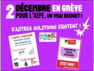 Visuel Grève 2 décembre 2025 FSU-SNUipp HDF