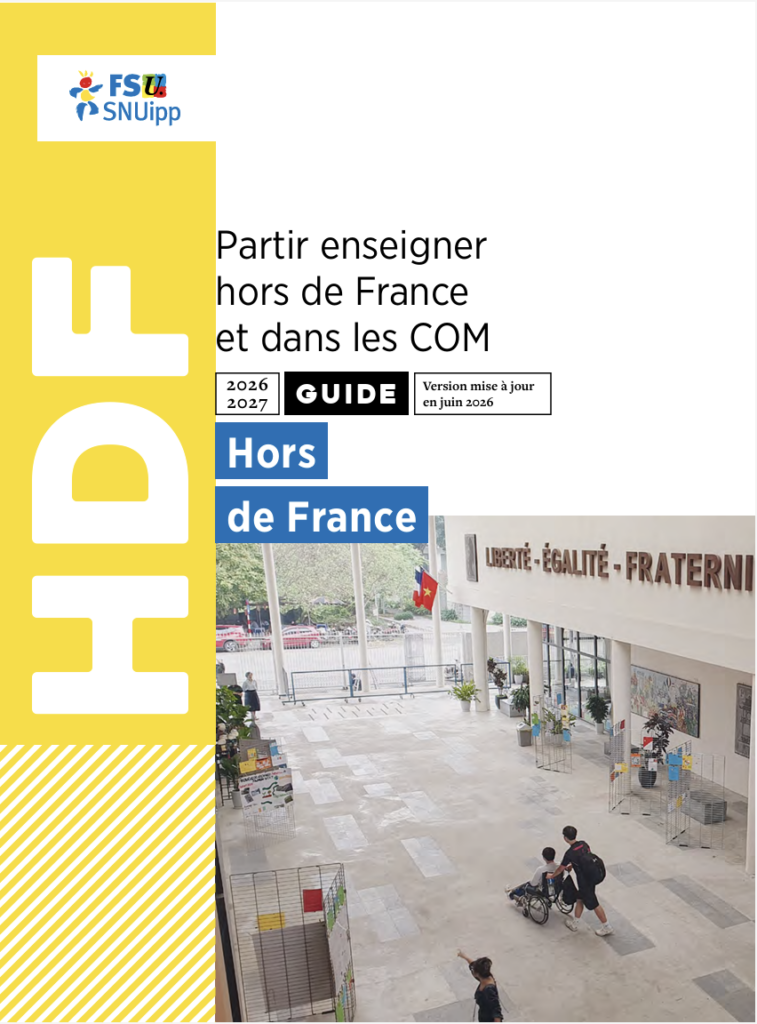 Couverture de la Brochure Partir enseigner hors de France et dans les COM 2026-2027
