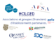 Logos d'associations et de groupes (financiers) d'établissements partenaires de l'AEFE.