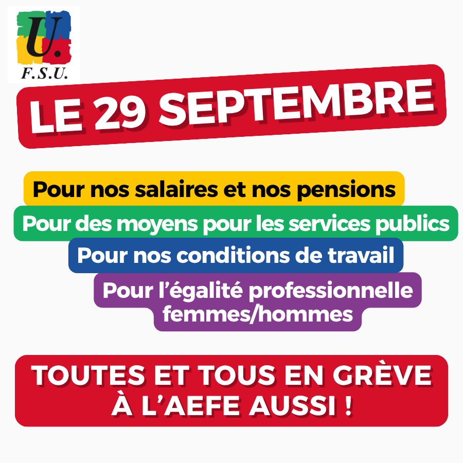 Visuel HDF pour la grève du mardi 29 septembre 2026