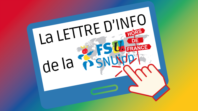 Logo "LA LETTRE D'INFO de la FSU-SNUipp HDF" 2026