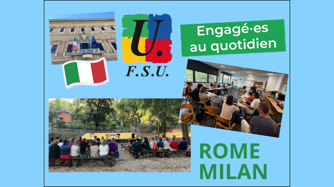 Photos déplacement FSU-HDF à Rome et Milan